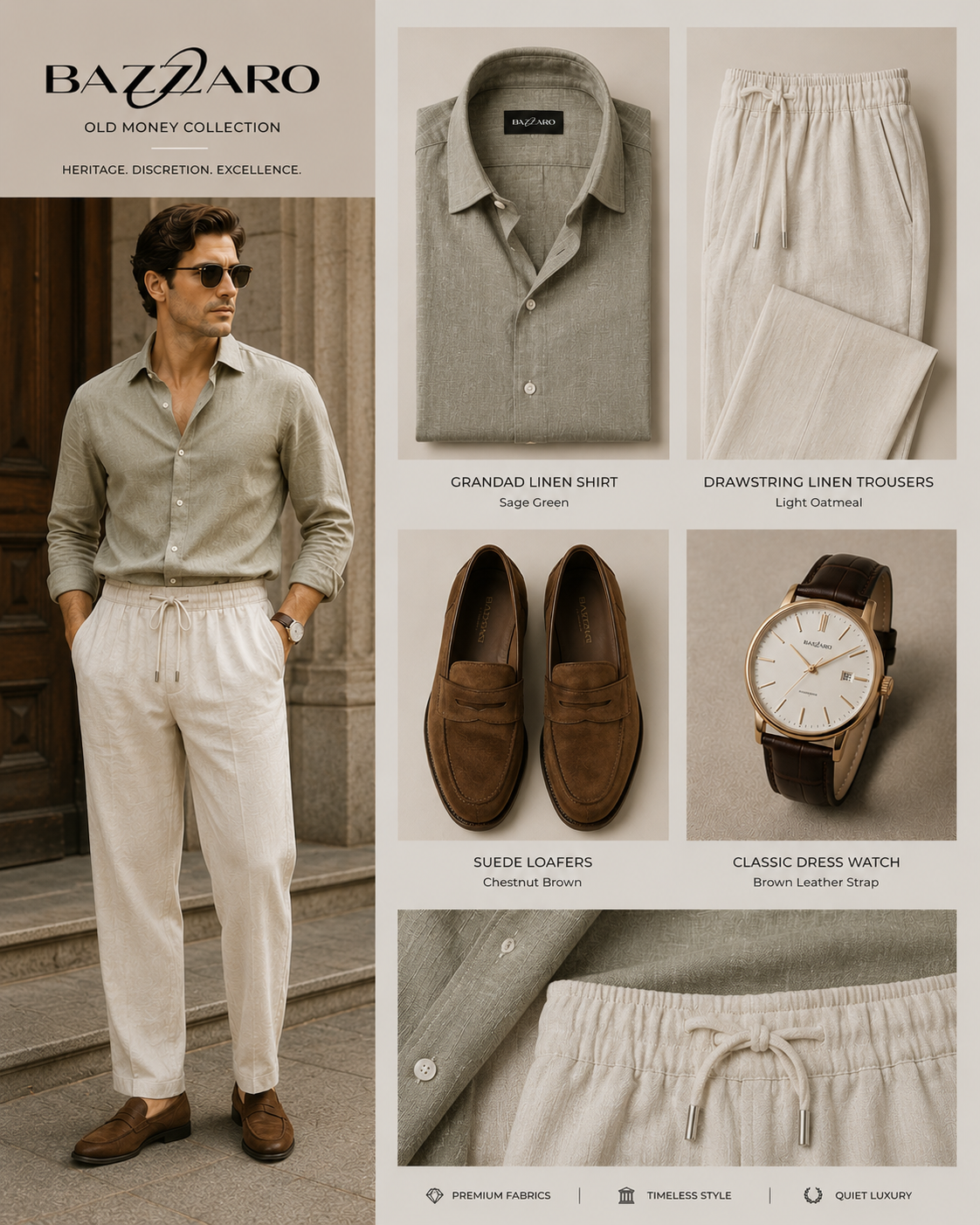 Elegant fashion styling with timeless pieces