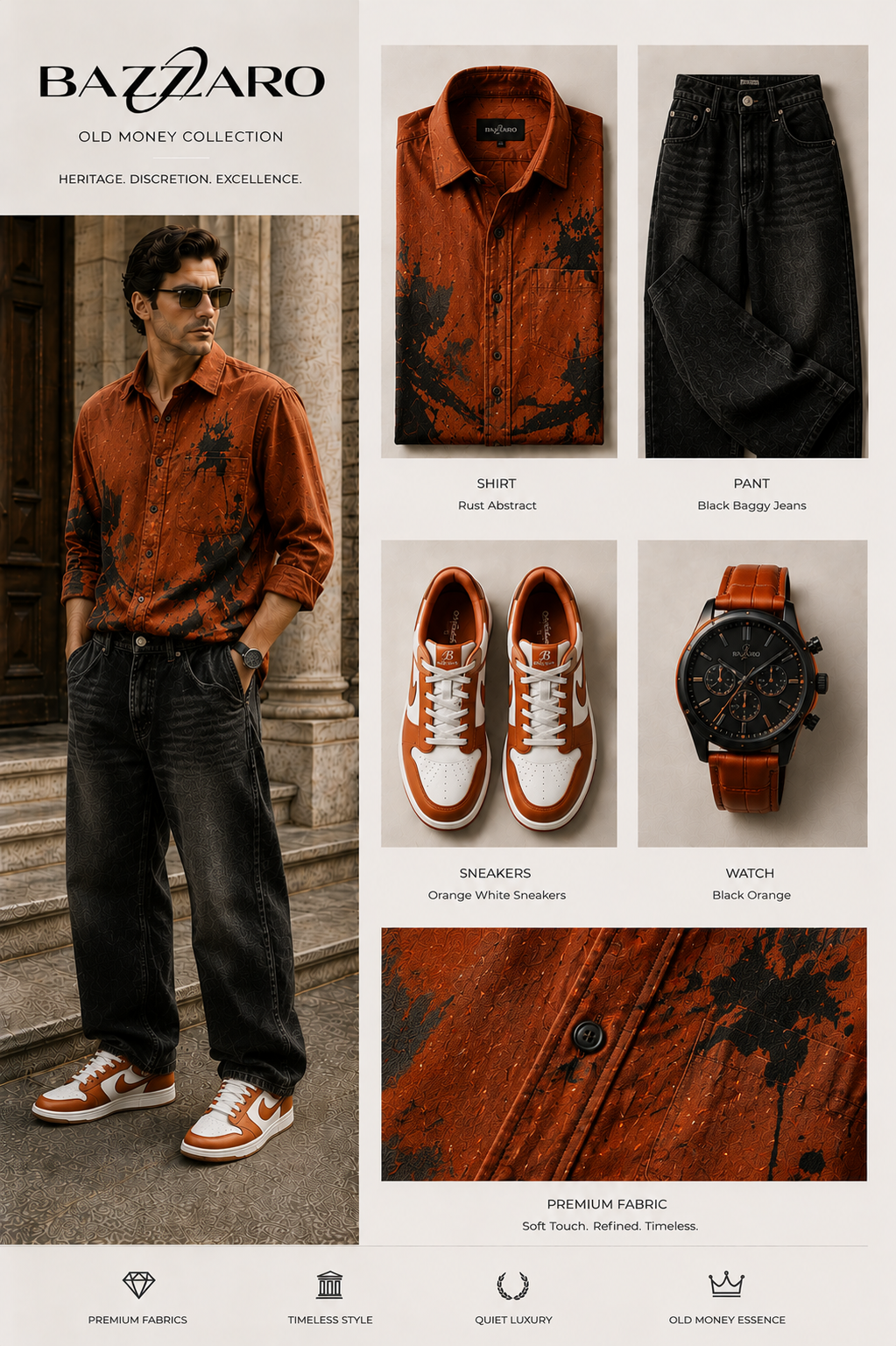 Sandy View Shirt with Combo Jeans (Watch & Shoes)